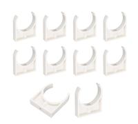 sourcing map 10 Pcs PVC Water Pipe Clamps Clips, 63mm ID U-Shaped Water Pipe Buckles Pipe Tubing Clamps Pipe Support Holder for 2" Water Pipe Tubing Hose TV Trays Hanger Support Tubing, White