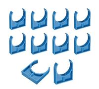 sourcing map 10 Pcs PVC Water Pipe Clamps Clips, 63mm ID U-Shaped Water Pipe Buckles Pipe Tubing Clamps Pipe Support Holder for 2" Water Pipe Tubing Hose TV Trays Hanger Support Tubing, Blue