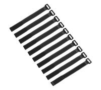sourcing map 10 Pcs Reusable Battery Tie Down Straps 16mm x 25cm Nylon Multipurpose Battery Hold Down Adjustable Cinch Strap Hook Loop Fastening Tie for Quadcopters FPV RC Drone Boat Car, Black