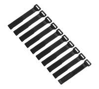 sourcing map 10 Pcs Reusable Battery Tie Down Straps 20mm x 20cm Nylon Multipurpose Battery Hold Down Adjustable Cinch Strap Hook Loop Fastening Tie for Quadcopters FPV RC Drone Boat Car, Black