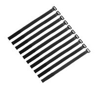 sourcing map 10 Pcs Reusable Battery Tie Down Straps 20mm x 40cm Nylon Multipurpose Battery Hold Down Adjustable Cinch Strap Hook Loop Fastening Tie for Quadcopters FPV RC Drone Boat Car, Black