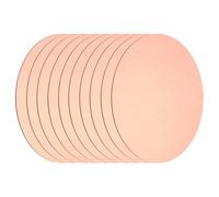 sourcing map 10 Pcs Round Copper Plate, 60mm (2.36") Dia 0.5mm(0.02") Thickness T2 Pure Copper Plates for Crafts, DIY, Electrical Repairs, Industrial Use