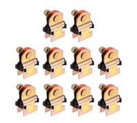 sourcing map 10 Pcs Rubber Cushion Strut Clamp, 6.35 mm OD Pipe Cushion Clamps, Heat Resistant Zinc-Plated, High Temperature Mount Strut Clamp for Mounting Copper, PEX, Gas, CVPC Pipes