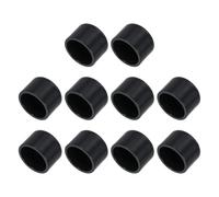 sourcing map 10 Pcs Rubber End Caps, 1"(25mm) ID PVC Round Insert End Caps Vinyl Pipe Cover Plug Furniture Leg Floor Protect for Tubing Fence Pipe Post Chair Legs, Dark Grey 21.25mm Height
