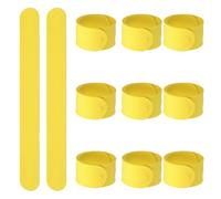sourcing map 10 Pcs Silicone Slap Bracelets Bulk, Snap Wristbands Bracelets Multicolor Bands Wraps for Party Favors, Classroom Reward, DIY Painting Crafts, Yellow