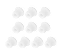 sourcing map 10 PCS Silicone Stopper Replacement Plug for Salt Shakers, 2/5in(10mm) Reusable Salt Shakers Hollow Stopper Sealing Plug for Flower Pot Bottle, White