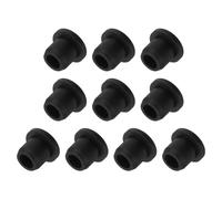 sourcing map 10 PCS Silicone Stopper Replacement Plug for Salt Shakers, 2/5in(10mm) Reusable Salt Shakers Hollow Stopper Sealing Plug for Flower Pot Pipe Bottle, Black
