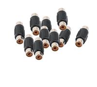 sourcing map 10 Pcs Single RCA Phono Coupler Female to Female Audio Converter Adapter