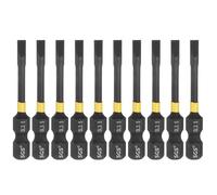 sourcing map 10 Pcs SL3.5 Slotted Impact Screwdriver Bits 3.5mm Slotted Tip 1/4" Hex Shank 50mm (2") Long Magnetic Flat Head Screw Driver Drill Bits Phosphated S2 Steel for Electric Power Tool
