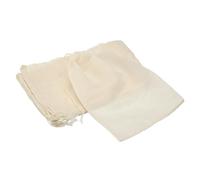 sourcing map 10 Pcs Spice Bags for Cooking, 12x8 in Reusable Empty Tea Bags Muslin Strainer Cotton Cheese Cloth for Loose Leaf Tea Sachet Straining Soups Herbs, Beige