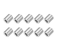 sourcing map 10 Pcs Stainless Steel Spacers, 5mm ID x 10mm OD x 12mmL 304 Stainless Steel Bushing Screw Standoff Unthreaded Round Spacer for 3/16" or M5 Screws Bolts Nuts