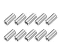 sourcing map 10 Pcs Stainless Steel Spacers, 6mm ID x 10mm OD x 20mmL 304 Stainless Steel Bushing Screw Standoff Unthreaded Round Spacer for 1/4" or M6 Screws Bolts Nuts