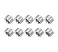 sourcing map 10 Pcs Stainless Steel Spacers, 6mm ID x 10mm OD x 6mmL 304 Stainless Steel Bushing Screw Standoff Unthreaded Round Spacer for 1/4" or M6 Screws Bolts Nuts
