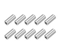 sourcing map 10 Pcs Stainless Steel Spacers, 6mm ID x 12mm OD x 28mmL 304 Stainless Steel Bushing Screw Standoff Unthreaded Round Spacer for 1/4" or M6 Screws Bolts Nuts