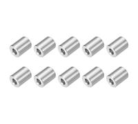 sourcing map 10 Pcs Stainless Steel Spacers, 6mm ID x 14mm OD x 18mmL 304 Stainless Steel Bushing Screw Standoff Unthreaded Round Spacer for 1/4" or M6 Screws Bolts Nuts
