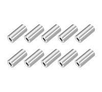 sourcing map 10 Pcs Stainless Steel Spacers, 6mm ID x 14mm OD x 35mmL 304 Stainless Steel Bushing Screw Standoff Unthreaded Round Spacer for 1/4" or M6 Screws Bolts Nuts