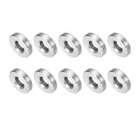 sourcing map 10 Pcs Stainless Steel Spacers, 6mm ID x 14mm OD x 3mmL 304 Stainless Steel Bushing Screw Standoff Unthreaded Round Spacer for 1/4" or M6 Screws Bolts Nuts
