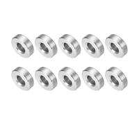 sourcing map 10 Pcs Stainless Steel Spacers, 6mm ID x 14mm OD x 4mmL 304 Stainless Steel Bushing Screw Standoff Unthreaded Round Spacer for 1/4" or M6 Screws Bolts Nuts