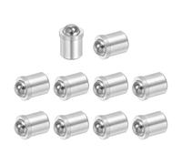 sourcing map 10 Pcs Stainless Steel Spring Plunger, 8 x 5.5 mm Precision Spring-Loaded Ball Catch Latch Catcher Roller Catches for Furniture Door Wardrobes Closet Drawer Locking(15N), Silver