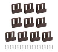 sourcing map 10 Pcs Stainless Steel Tile Hanger, Adjustable Heavy Duty Wall Mount Bracket Display Wall Hook Fastener with Screws for Mirror Picture Frame, Black Bronze, 10mm(3/8") Inner Width