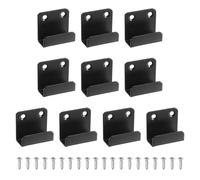 sourcing map 10 Pcs Stainless Steel Tile Hanger, Heavy Duty Wall Mount Bracket Display Wall Hook Fastener with Screws for Mirror Picture Frame, Black, 15mm(9/16") Inner Width