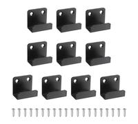 sourcing map 10 Pcs Stainless Steel Tile Hanger, Heavy Duty Wall Mount Bracket Display Wall Hook Fastener with Screws for Mirror Picture Frame, Black, 20mm(13/16") Inner Width