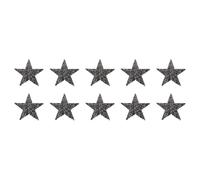 sourcing map 10 Pcs Star Iron on Patches Star Rhinestone Adhesive Appliques 8cm Sew on Patches for DIY Crafts Clothing Repairing Shoes Bag Hat Decoration, Black