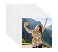 sourcing map 10 PCS Sublimation Metal Photo Blanks 5.5"x5.5", 0.45mm(0.018") Aluminum Photo Sign Blanks Poster Frame for DIY Printing, Wall Decor, Bedroom Living Room