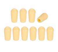 sourcing map 10 Pcs Switch Tip Knob for Electric Guitar, 8/32" Thread 5-Way 3-Way Toggle Switch Cap, Durable Replacement Parts for Import Style Electric Guitar, Yellow