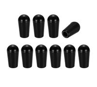 sourcing map 10 Pcs Switch Tip Knob for Electric Guitar, 8/32" Thread 5-Way 3-Way Toggle Switch Cap, Durable Replacement Parts for Import Style Electric Guitar, Black