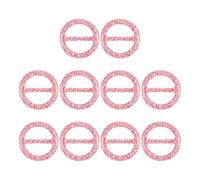 sourcing map 10 Pcs T-Shirt Clips, 30mm Plastic Scarf Ring Clip Round Tie Circle Clip Buckle Fashion Clothes Corner Knotted Button for Women's Silk Clothing Decoration, Pink