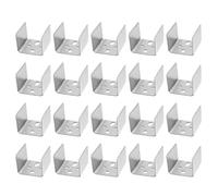 sourcing map 10 Pcs U Bracket for 1.81 Panels, 47 x 46 x 37mm Metal U Shaped Fasteners Brackets for Guardrail or Partitions Connection, Silver