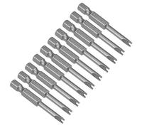 sourcing map 10 Pcs U4 U-Shaped Magnetic Screwdriver Bit, 1/4 Inch Hex Shank 2-inch Length S2 Power Tool