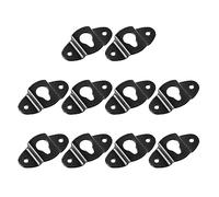 sourcing map 10 Pcs Wall Mounting Speaker Hanger Brackets, 4.8cm Long Clothing Rack Iron Hanger Plate Accessories, Speaker Hanging Piece for Surround Sound Box Audio Speaker, Black