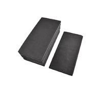 sourcing map 10 Pcs x Black Rectangle Adhesive Foam Replacement Sander Back Pad Fit Rectangular Sander