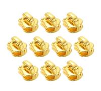sourcing map 10 Pcs Zipper Sliders, #5 Zipper Pull Replacement for Sewing Bags Coats Jackets Closed-End Pulls Replacing, Gold