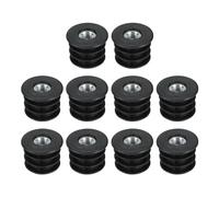Sourcing Map 10-Piece Inserts for Round Tubes with M8 Thread, for 25mm/0.98" OD Round Tube, Black Plastic Plug Furniture Leg Plug Caster Insert Chair End Caps