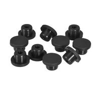 sourcing map 10 Pieces Black Plug Holes, Waterproof Button Plug Rubber Hole Plugs for 14mm/0.55" Hole