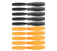 sourcing map 10 Set 55mm/2 Inch Mini Propellers, Special Props Central axis 1MM for RC Aircraft Lightweight Drones Mini Quadcopter Accessories, Black/Orange