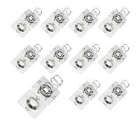 sourcing map 10 Set AA Battery Contact Spring Nickeling Plate, 12 mm x 12mm Positive to Negative Conversion Spring Replacement for PCB Mounting and Battery Holders