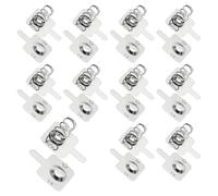 sourcing map 10 Set AA Battery Contact Spring Nickeling Plate, 14 mm x 12mm Positive to Negative Conversion Spring Replacement for PCB Mounting and Battery Holders