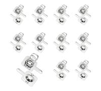 sourcing map 10 Set AAA Battery Contact Spring Nickeling Plate, 10 mm x 9mm Positive to Negative Conversion Spring Replacement for PCB Mounting and Battery Holder