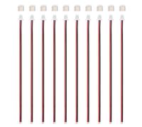 sourcing map 10 Set Mini Micro SH1.0 2 Pin Single Head Male Connector Plug with 28 AWG 100mm Wire Cable and Female Motherboard Connector for Speakers LED Light Strips Small Appliances