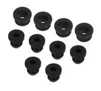 sourcing map 10 Set Snap Rubber Grommet Hole Plug Mount Dia 6.5mm/7.5mm ID 4mm/5mm Seal Anti-Scratch for Electrical Box Cable Pipe Black