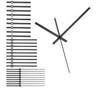 sourcing map 10 Sets Clock Hands, Aluminum Clock Hands Only Kit Parts Mechanism Replacement for DIY Repair Movements Parts for Living Bed Room Home Decoration, Black 4.68 Inch