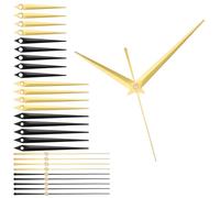 sourcing map 10 Sets Clock Hands, Aluminum Clock Hands Only Kit Parts Mechanism Replacement for DIY Repair Movements Parts for Living Bed Room Home Decor, Black/Gold 4.33 Inch