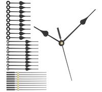sourcing map 10 Sets Clock Hands, Aluminum Clock Hands Only Kit Parts Mechanism Replacement for DIY Repair Movements Parts for Living Bed Room Home Decoration, Black 3.62 Inch