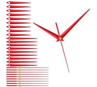 sourcing map 10 Sets Clock Hands, Aluminum Clock Hands Only Kit Parts Mechanism Replacement for DIY Repair Movements Parts for Living Bed Room Home Decor, Red 3.66 Inch