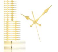 sourcing map 10 Sets Clock Hands, Aluminum Clock Hands Only Kit Parts Mechanism Replacement for DIY Repair Movements Parts for Living Bed Room Home Decor, Gold 4.6 Inch