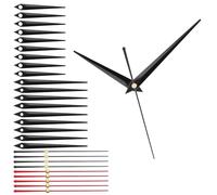 sourcing map 10 Sets Clock Hands, Aluminum Clock Hands Only Kit Parts Mechanism Replacement for DIY Repair Movements Parts for Living Bed Room Home Decor, Black/Black Red 4.33 Inch